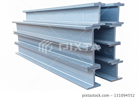 some steel bars isolated 131094552
