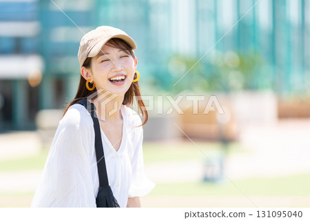 A young woman with a smile 131095040