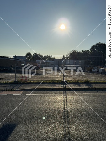 Sunrise Over Urban Landscape: A Bright Morning Scene 131095257