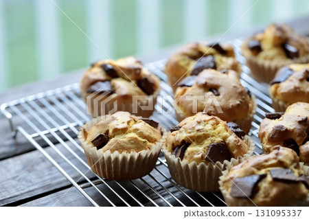 自製巧克力塊南瓜鬆餅 131095337