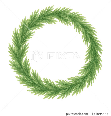 Christmas wreath illustration material (PNG cutout) 131095364