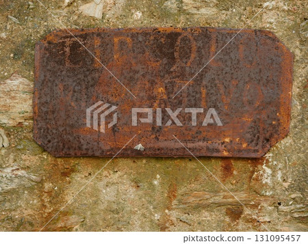 Rusted sign with the word "old" on it Rusted sign with the word "old" on it 131095457