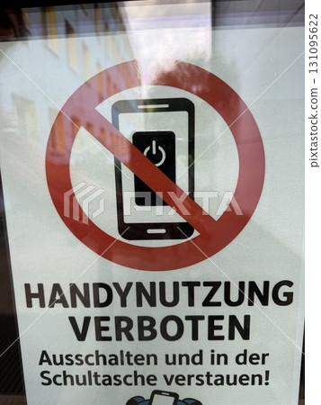 A Sign Prohibiting Phone Usage in Public Spaces to Encourage Calm and Respectful Environment A Sign Prohibiting Phone Usage in Public Spaces to Encourage Calm and Respectful Environment 131095622