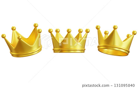 gold crown 3D icon graphic gold crown 3D icon graphic 131095840