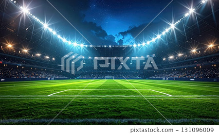 <AI 圖片> 設有夜間比賽設施的體育場 131096009