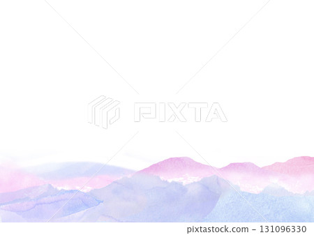 Watercolor mountain landscape illustration Watercolor mountain landscape illustration 131096330
