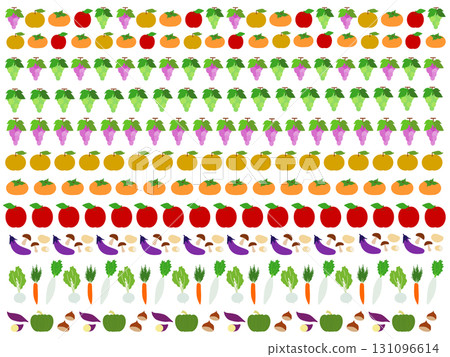 Autumn Harvest - Fruit and Vegetable Decorative Border Set (Event 10) 131096614