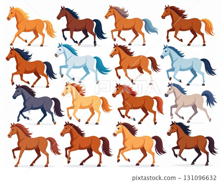 馬角色插圖集 131096632