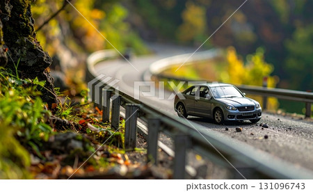 落石（交通事故的微縮影像） 131096743