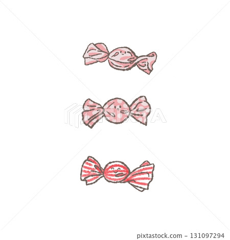Colorful candy illustration line drawing 131097294