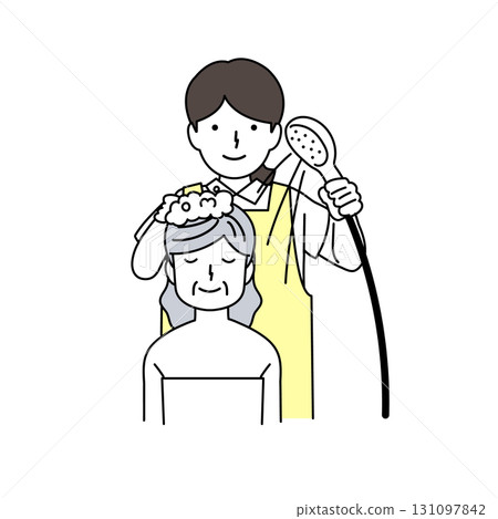 Nursing care: Bathing assistance: Elderly Nursing care: Bathing assistance: Elderly 131097842