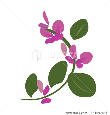 Bush clover flower design illustration 131097881