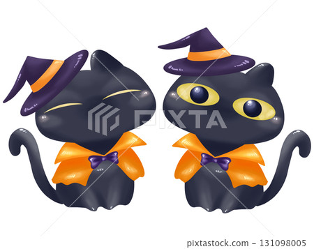 Halloween costumed black cat set 131098005