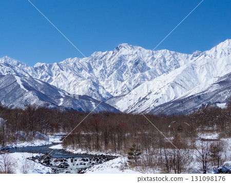 Mount Goryu in winter, Hakuba Village, Nagano Prefecture Mount Goryu in winter, Hakuba Village, Nagano Prefecture 131098176
