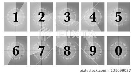 3x4 vintage movie countdown background with filmstrip frame. Retro timer sequence for directors cut intro, cinema reel, television transition or motion graphic presentation design 3x4 vintage movie countdown background with filmstrip frame. Retro timer sequence for directors cut intro, cinema reel, television transition or motion graphic presentation design 131099027