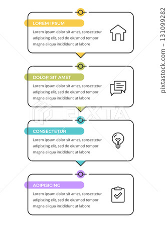 Four Step Process Infographic Template 131099282