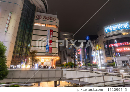 《Saitama Prefecture》 Omiya station square, city night view 131099543