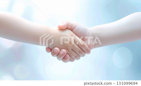 AI image: Close-up of people shaking hands 131099694