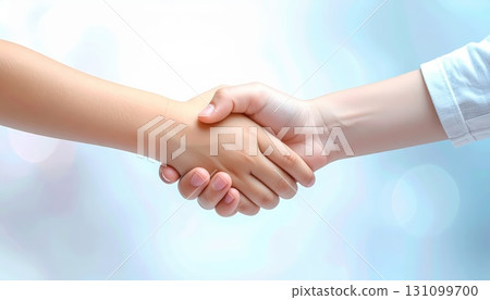 AI image: Close-up of people shaking hands 131099700