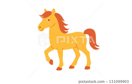 新年賀卡2026年馬插圖 131099903