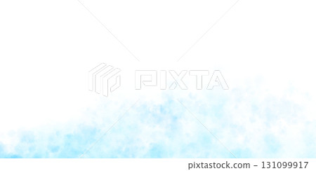 Light blue smoke cloud on transparent background mockup template for visual effects presentations or digital projects 131099917