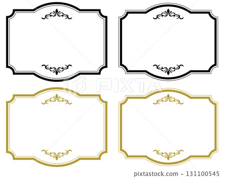 Neat antique frame - black and gold set 131100545