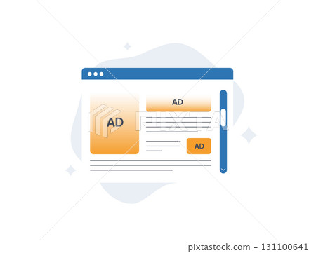 Dynamic display ads with scroll triggered advertising. Digital ad platform creating targeted online campaigns for brands to attract customers and boost e-commerce sales engagement vector illustration Dynamic display ads with scroll triggered advertising. Digital ad platform creating targeted online campaigns for brands to attract customers and boost e-commerce sales engagement vector illustration 131100641