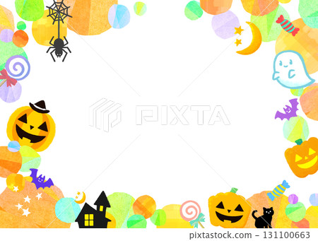可愛又流行的萬聖節框架 131100663
