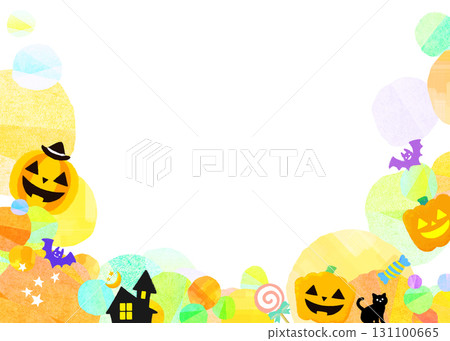 可愛又流行的萬聖節框架 可愛又流行的萬聖節框架 131100665