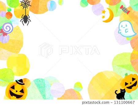 可愛又流行的萬聖節框架 可愛又流行的萬聖節框架 131100667