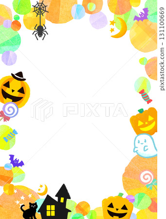 Cute and pop Halloween frame Cute and pop Halloween frame 131100669