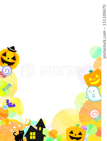 Cute and pop Halloween frame Cute and pop Halloween frame 131100670