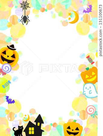 Cute and pop Halloween frame Cute and pop Halloween frame 131100673