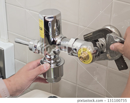 Toilet flush valve replacement status Construction photo 02 Toilet flush valve replacement status Construction photo 02 131100735