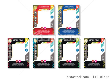 Sport game card template set collection Sport game card template set collection 131101486
