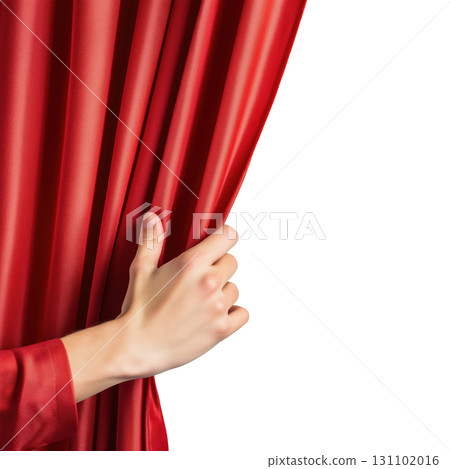 Hand Opening Red Curtain 131102016