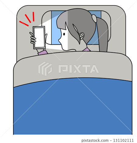 Child looking at smartphone while sleeping 131102111