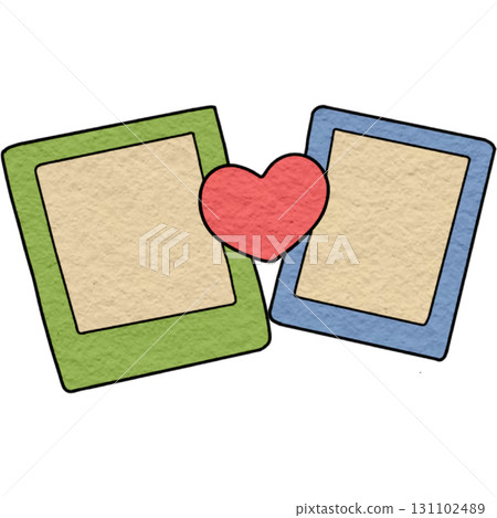 two frames with a heart in the middle two frames with a heart in the middle 131102489