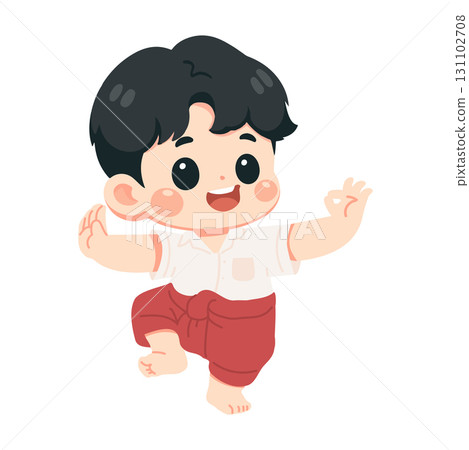 Illustration of Traditional Thai Dancer 131102708