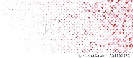 Scattered red hearts love pattern saint valentines texture wedding background, ideal for invitations, romantic fabric textile, mothers day backdrop, romance BG. Vector Illustration Scattered red hearts love pattern saint valentines texture wedding background, ideal for invitations, romantic fabric textile, mothers day backdrop, romance BG. Vector Illustration 131102922
