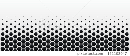 Black White Hexagon Honeycomb Pattern Abstract Geometric Digital Grid Background Futuristic Technology Texture For Science, Medical Research, AI Tech, Business Presentation. Vector Backdrop Black White Hexagon Honeycomb Pattern Abstract Geometric Digital Grid Background Futuristic Technology Texture For Science, Medical Research, AI Tech, Business Presentation. Vector Backdrop 131102947