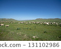 Mongolia: Vast grasslands, blue skies and sheep 131102986
