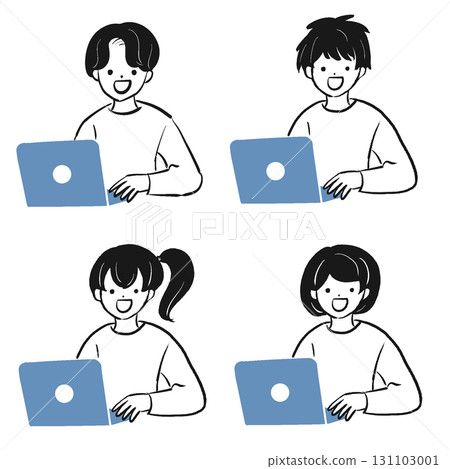 男人和女人觸控電腦 131103001