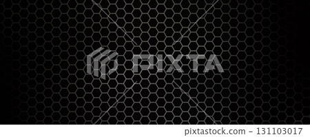 Hexagon honeycomb pattern, black metal texture, geometric grid with hexagonal holes background. Perforated dark sheet, tech nanomaterial surface, web design BG, digital interface. Vector illustration Hexagon honeycomb pattern, black metal texture, geometric grid with hexagonal holes background. Perforated dark sheet, tech nanomaterial surface, web design BG, digital interface. Vector illustration 131103017