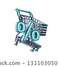 Shopping cart Sale percent sign 3D 131103050