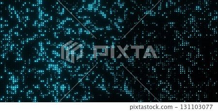 Bright Blue Christmas Lights Background for Festive Atmosphere Design 131103077