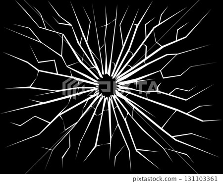 Broken Glass Shatter Effect on Black Background for Realistic Damage Design, Horror Themes, or UI Overlays. Great for Games and Visual Effects. Shattered broken glass. Vector Illustration. Broken Glass Shatter Effect on Black Background for Realistic Damage Design, Horror Themes, or UI Overlays. Great for Games and Visual Effects. Shattered broken glass. Vector Illustration. 131103361