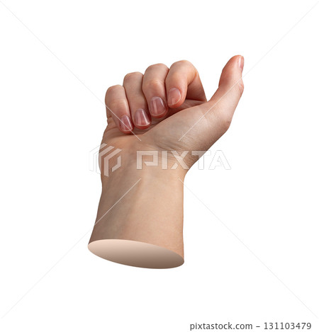 Female hand with neat manicure, relaxed gesture showing healthy smooth skin and elegant nails. Clean Female hand with neat manicure, relaxed gesture showing healthy smooth skin and elegant nails. Clean 131103479