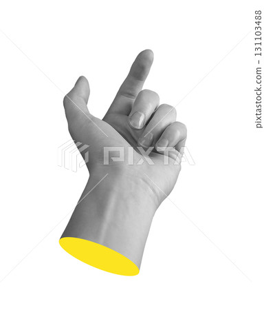 Female hand with open palm and extended fingers in relaxed posture, grasping or holding invisible Female hand with open palm and extended fingers in relaxed posture, grasping or holding invisible 131103488