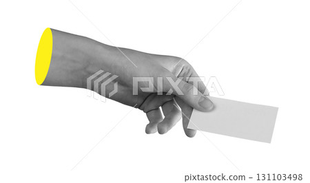 hand holding blank rectangular business card in minimal style, clean mockup for message, contact or hand holding blank rectangular business card in minimal style, clean mockup for message, contact or 131103498
